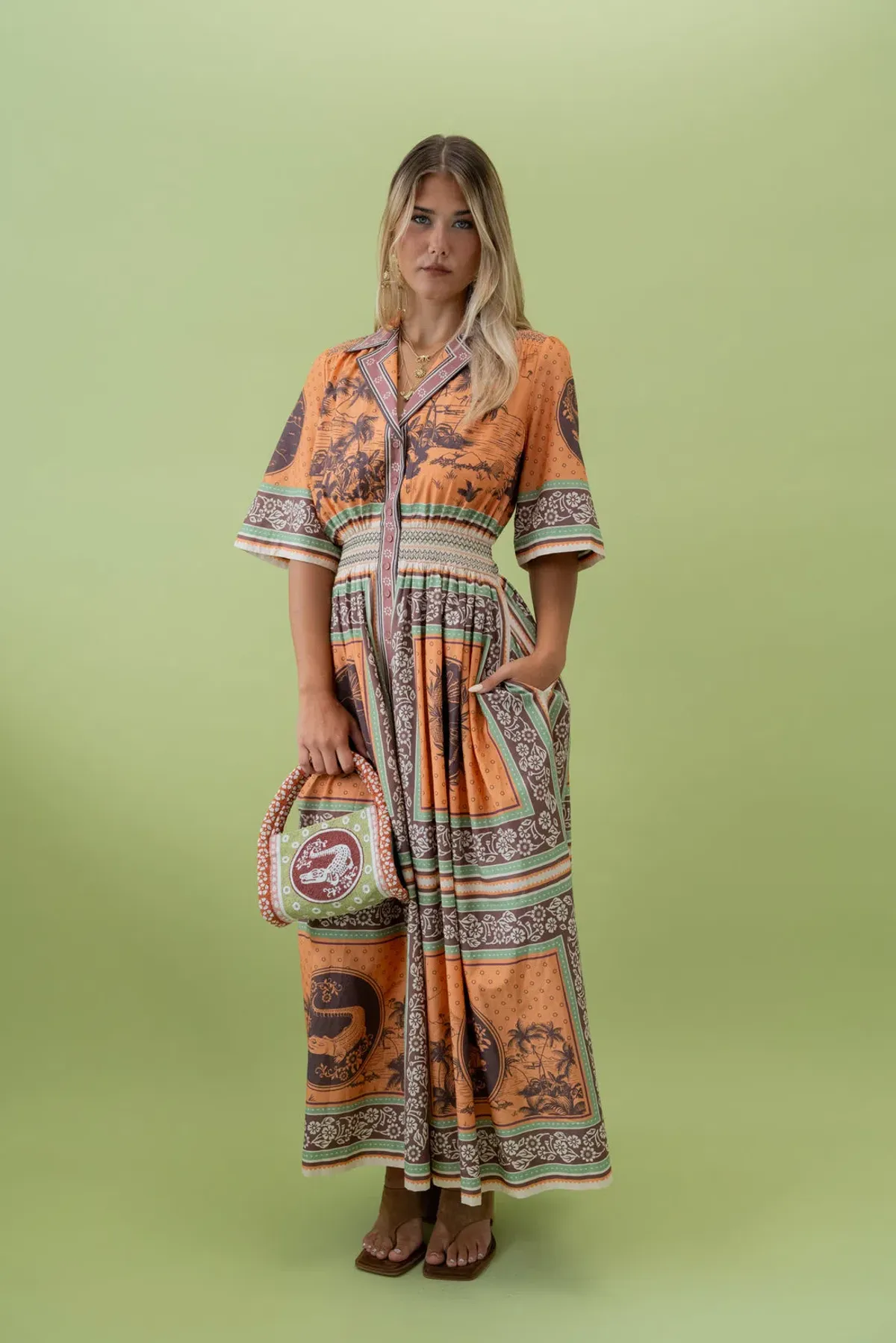 Alemais Alberta Smocked Shirtdress 6 - Image 2