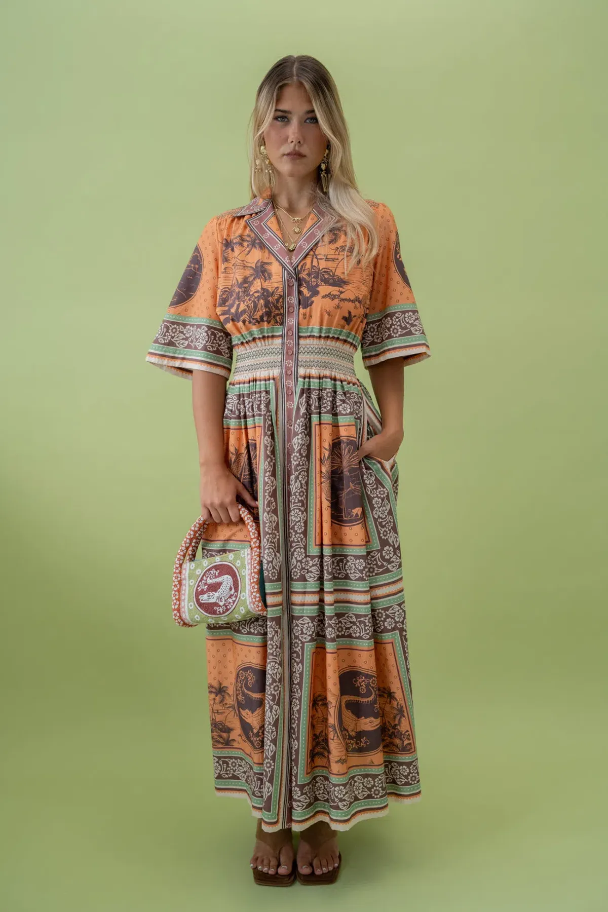 Alemais Alberta Smocked Shirtdress 6 - Image 1