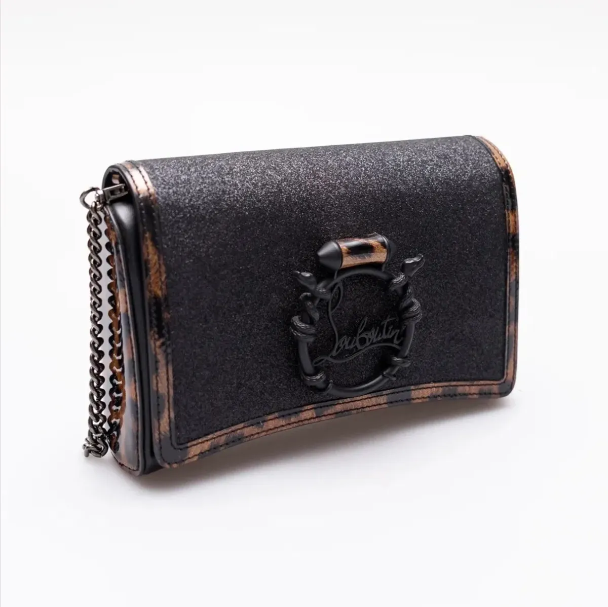 CHRISTIAN LOUBOUTIN LOUBI54 CLUTCH CROSSBODY BAG HANDBAG  - Image 11