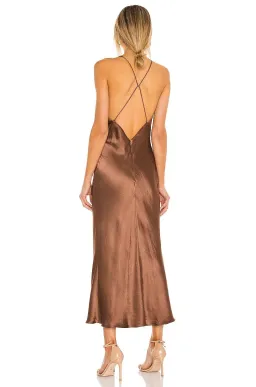 Bec and Bridge Valentina V Dress Brown Size 10  for rent on The Volte - image 3