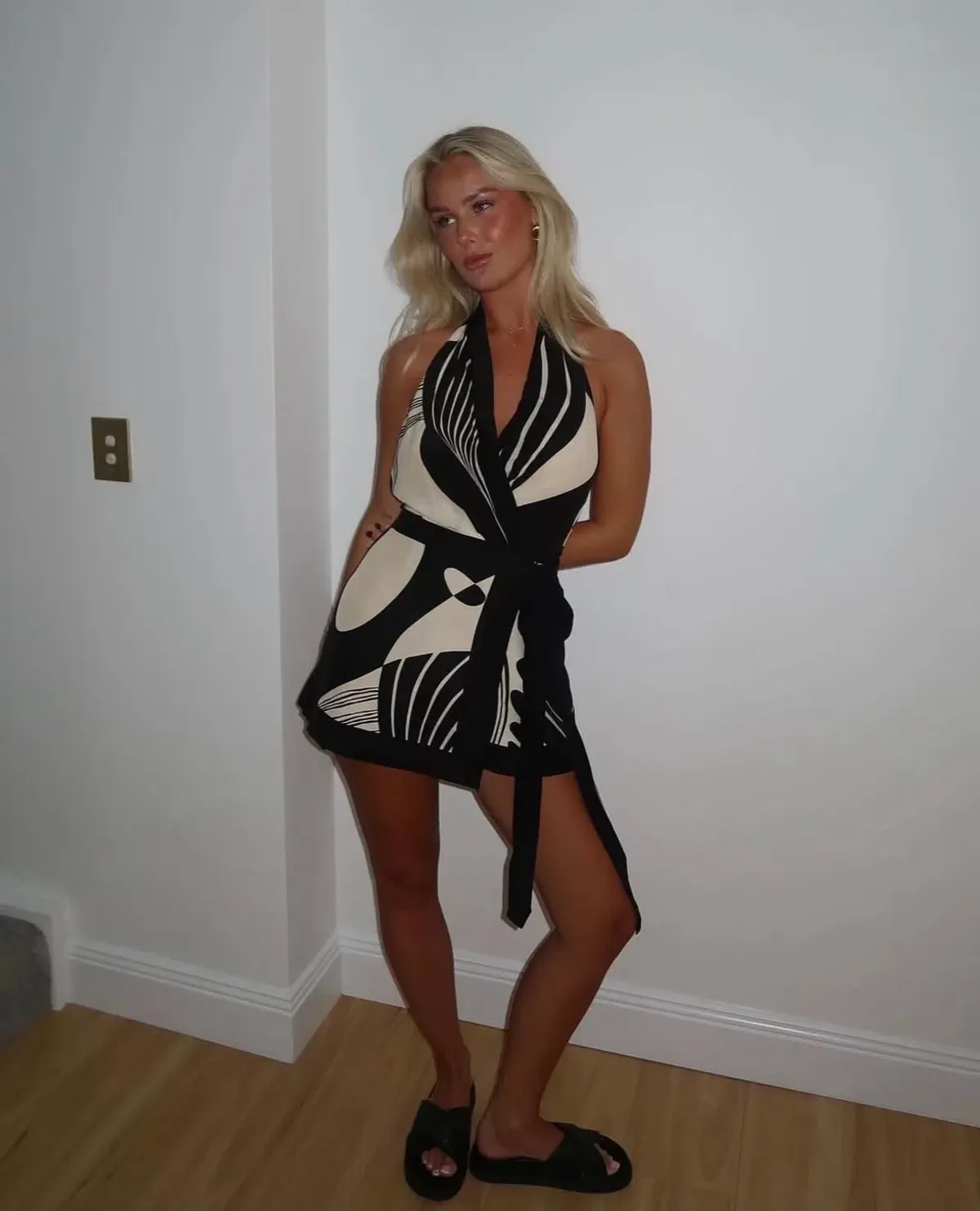 Sir the label Realisme wrap halter mini dress size 8 - Image 1