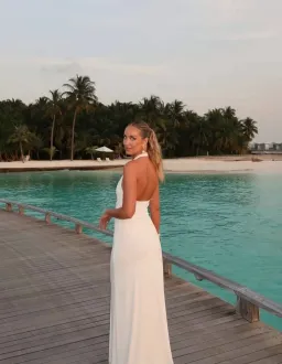 Misha Jennifer Cupro Maxi Dress in size XS for rent on The Volte - image 3