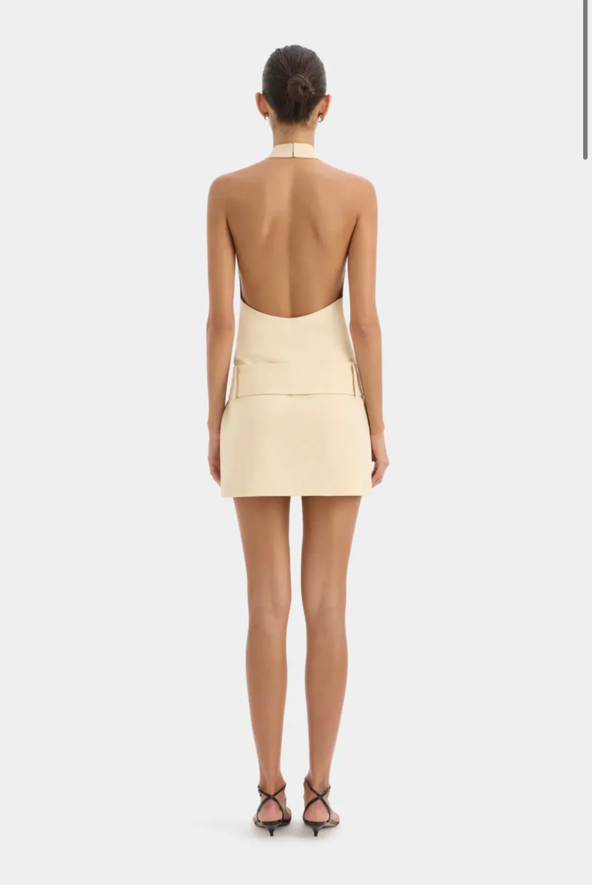 Sir Sabina Belted Mini Dress Butter Yellow size 10 - Image 2