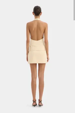 Sir Sabina Belted Mini Dress Butter Yellow size 10 for rent on The Volte - image 2