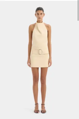 Sir Sabina Belted Mini Dress Butter Yellow size 10 for rent on The Volte - image 1