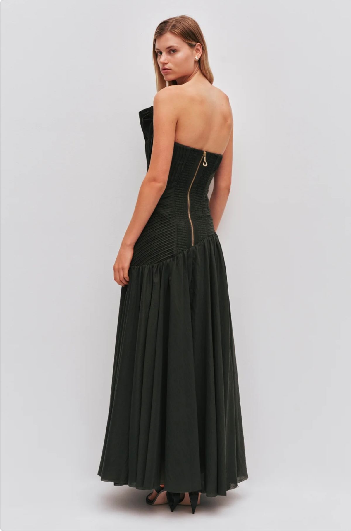 Aje Aquiline Gown Hunter Green Size 10 - Image 3