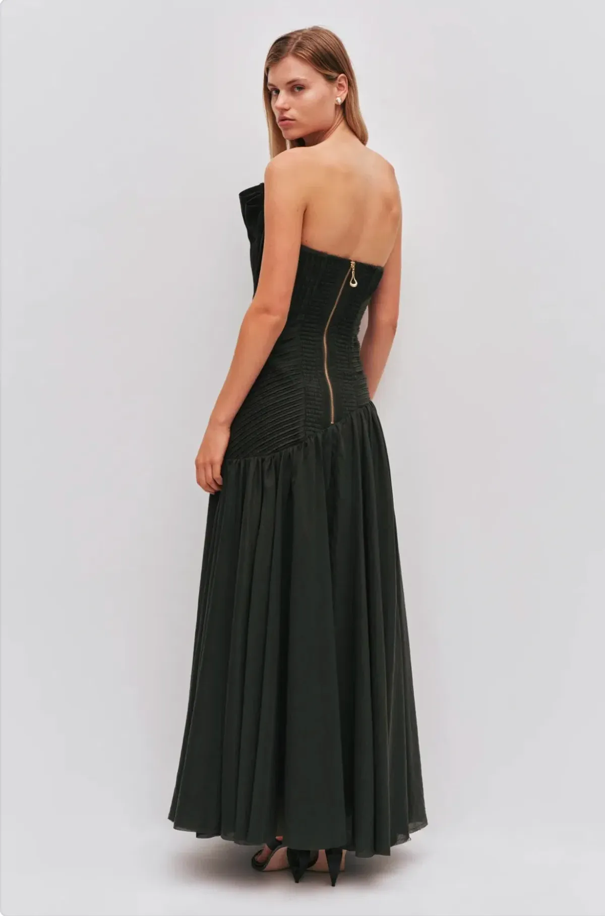 Aje Aquiline Gown Hunter Green Size 10 - Image 3