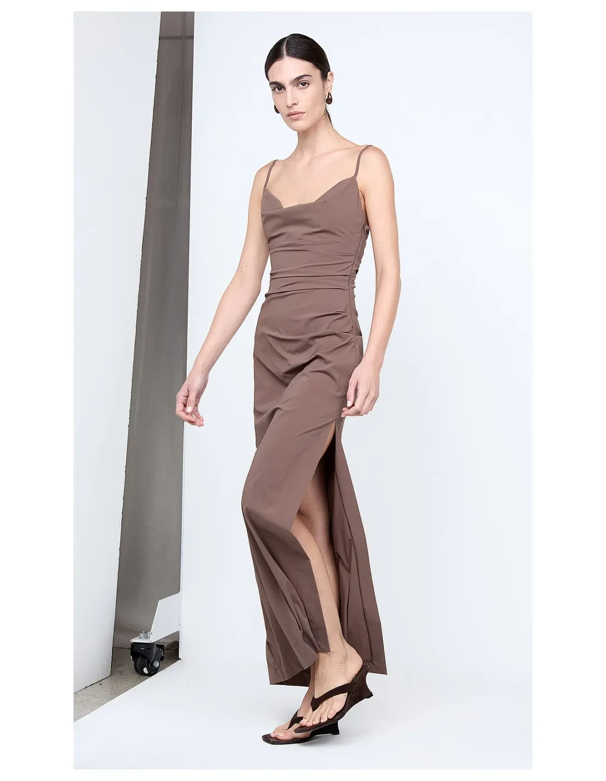 Bec Bridge Lyana Cowl Maxi Dress Brown Size 8 - Image 8