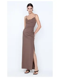 Bec Bridge Lyana Cowl Maxi Dress Brown Size 8 for rent on The Volte - image 2