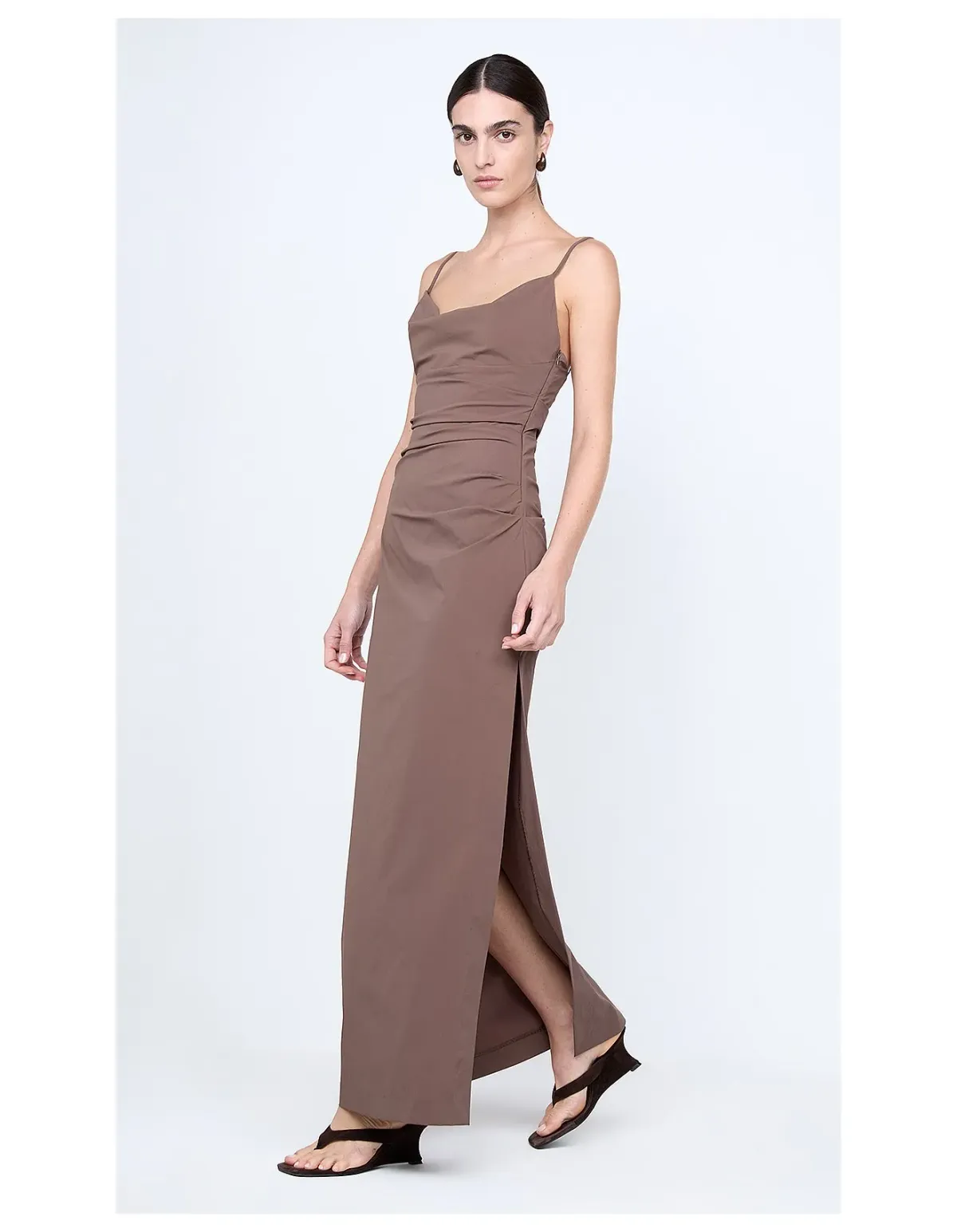 Bec Bridge Lyana Cowl Maxi Dress Brown Size 8 - Image 5