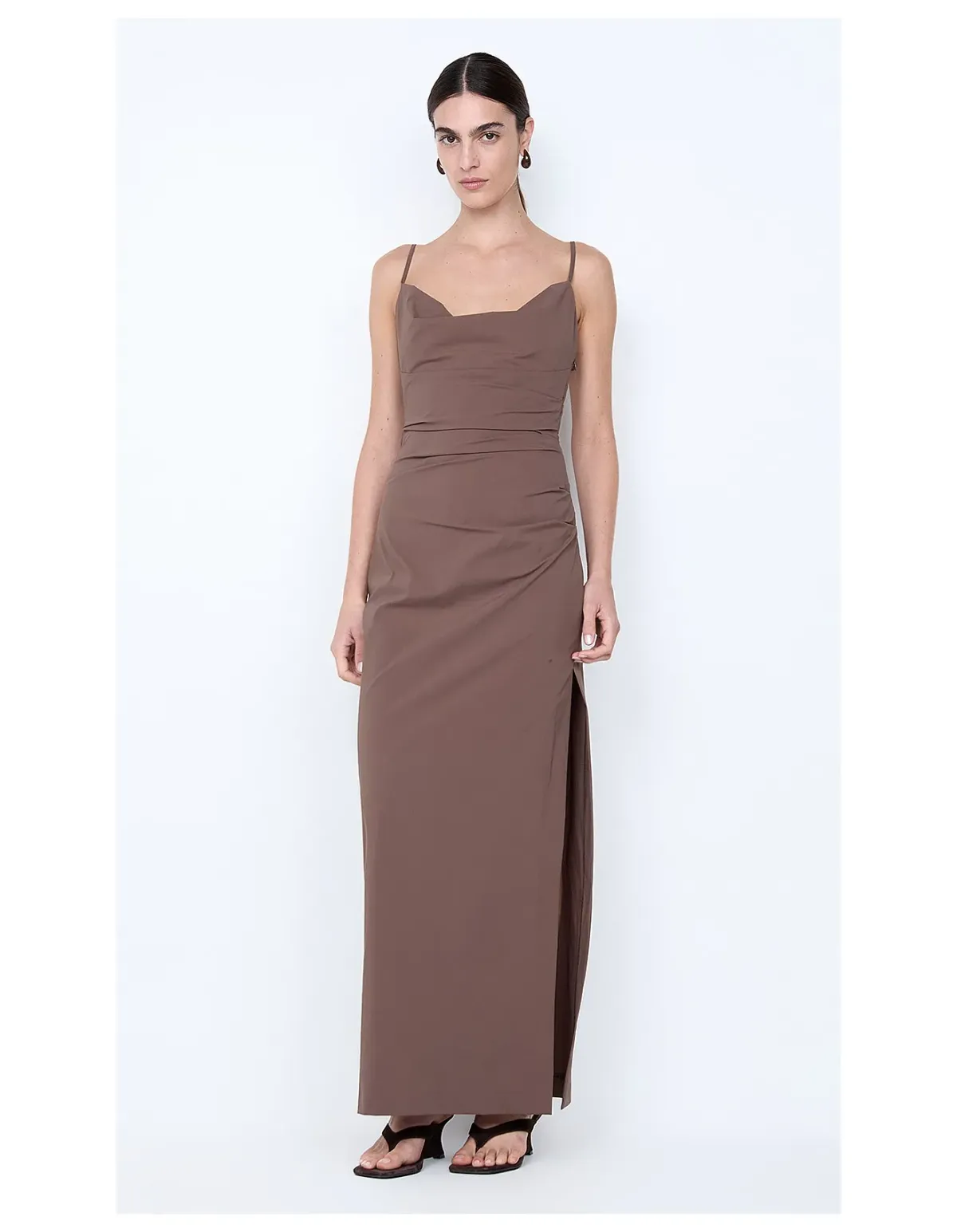 Bec Bridge Lyana Cowl Maxi Dress Brown Size 8 - Image 1