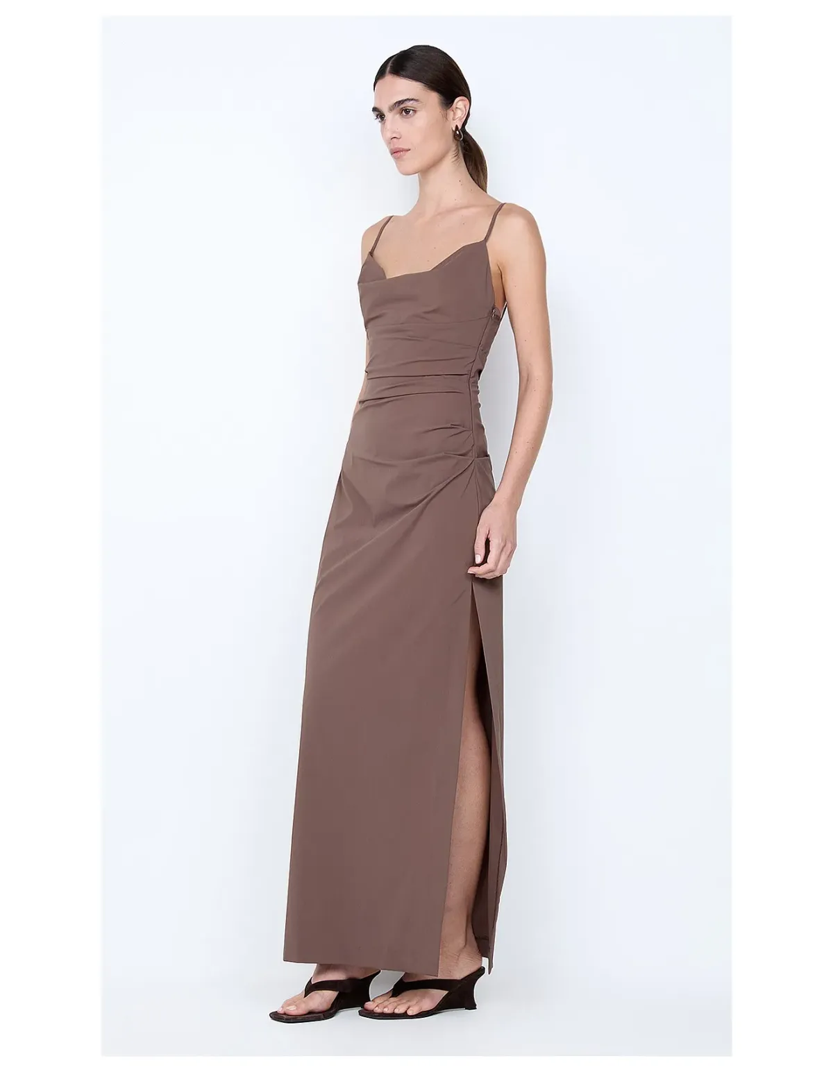 Bec Bridge Lyana Cowl Maxi Dress Brown Size 8 - Image 6