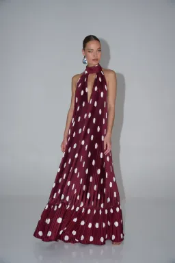 Lidee Libertie Gown Polka Wine Size 6 for rent on The Volte - image 2