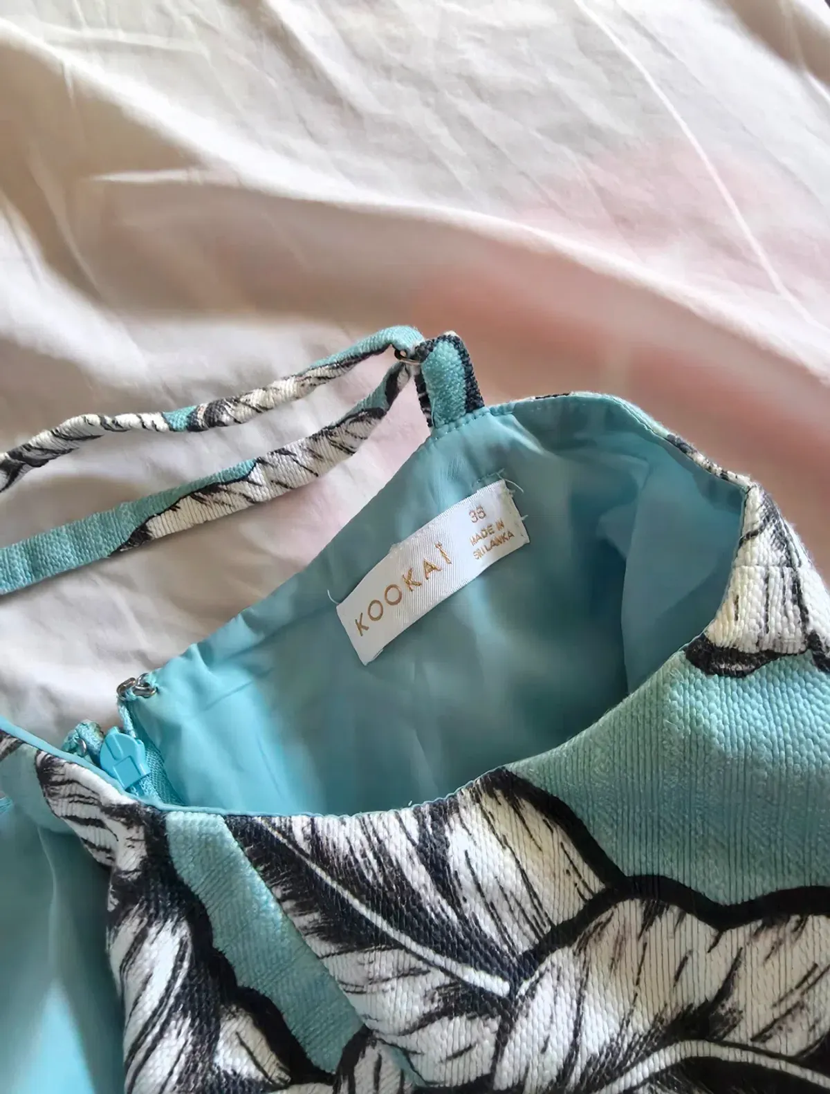 Kookai teal leaf playsuit size 36 - Image 3