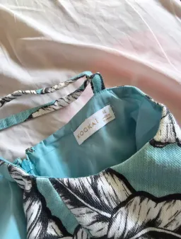 Kookai teal leaf playsuit size 36 for rent on The Volte - image 3