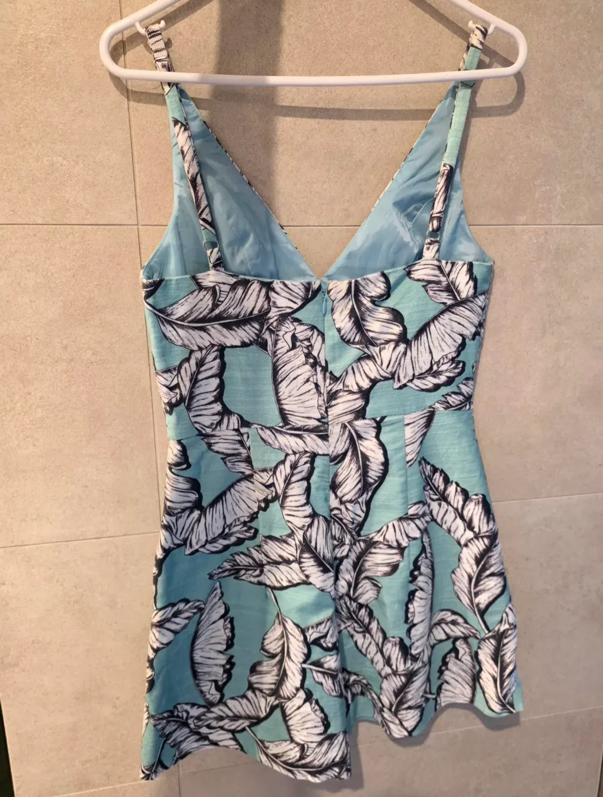Kookai teal leaf playsuit size 36 - Image 2