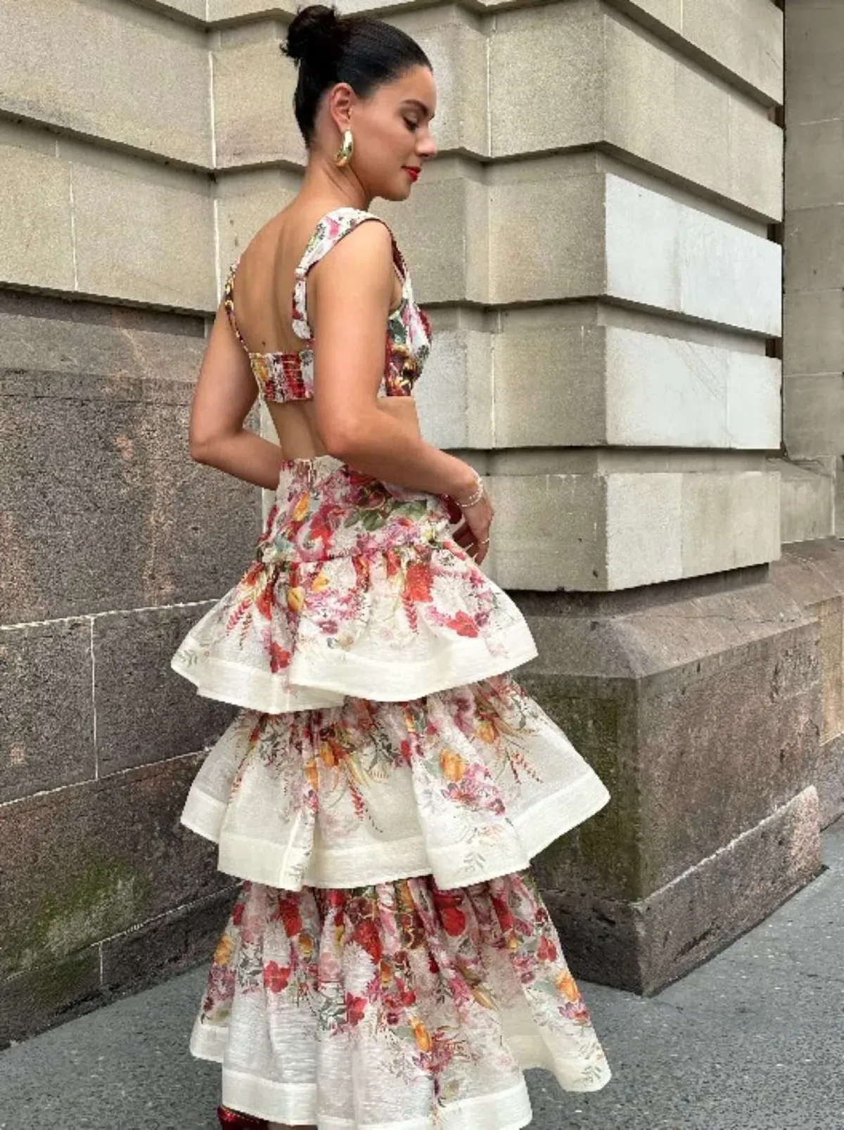 Zimmermann Wonderland Bralette & Tiered Skirt Elka Poppy Ivory Print Size 0 / AU 8 - Image 2