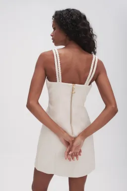 Aje Osa Braided mini dress Ivory size 8 - Engagement/Hens/Bridal Event for rent on The Volte - image 3