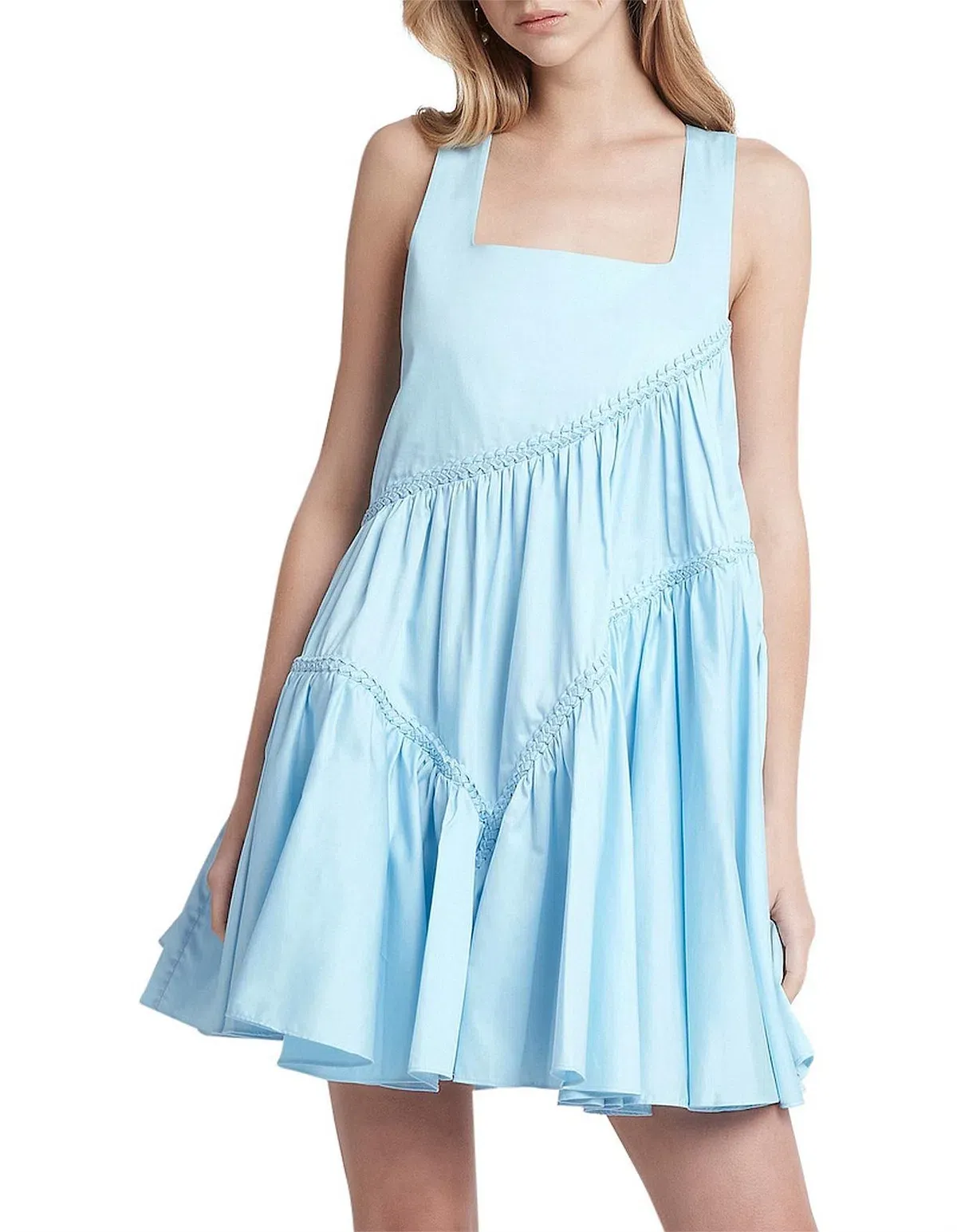 AJE Casablanca Tiered Mini Dress - Powder Blue Size 6 -Bridal Shower, Races, Baby Shower - Image 5