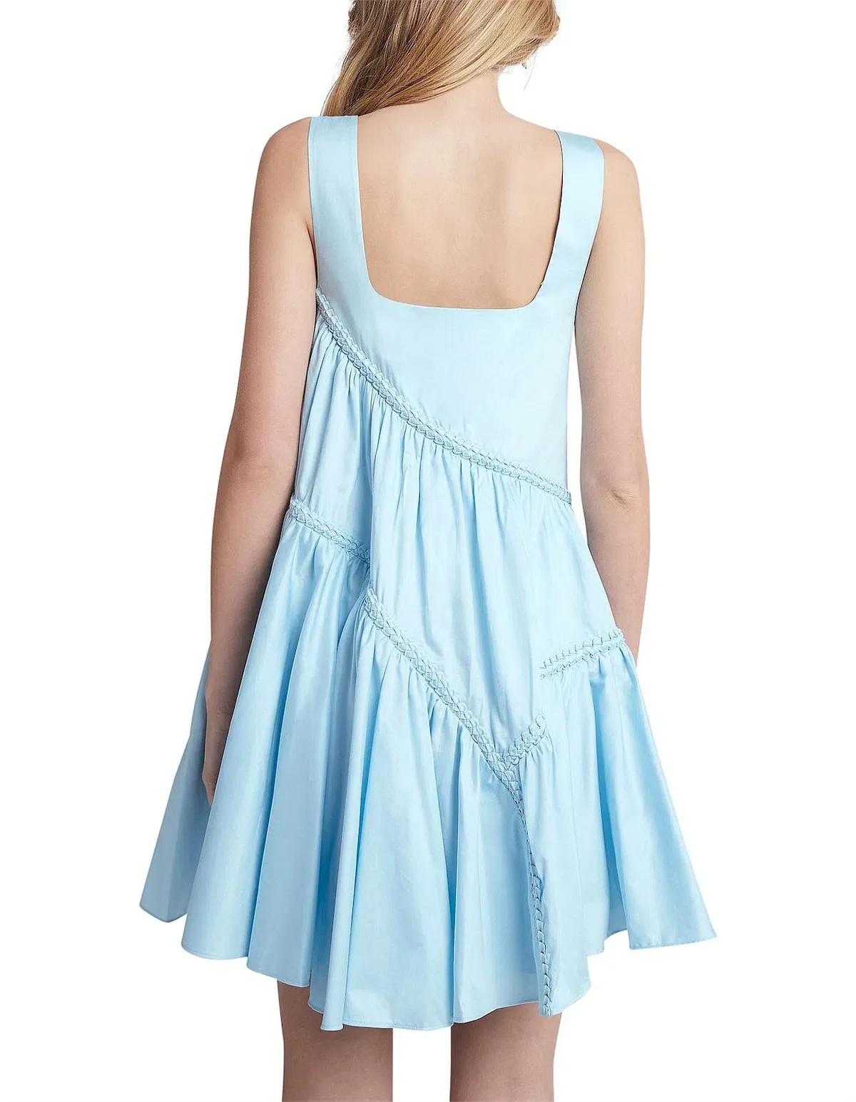 AJE Casablanca Tiered Mini Dress - Powder Blue Size 6 -Bridal Shower, Races, Baby Shower - Image 3