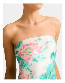 Forever New Kai Strapless Satin Maxi Dress in Fable Floral for rent on The Volte - image 2