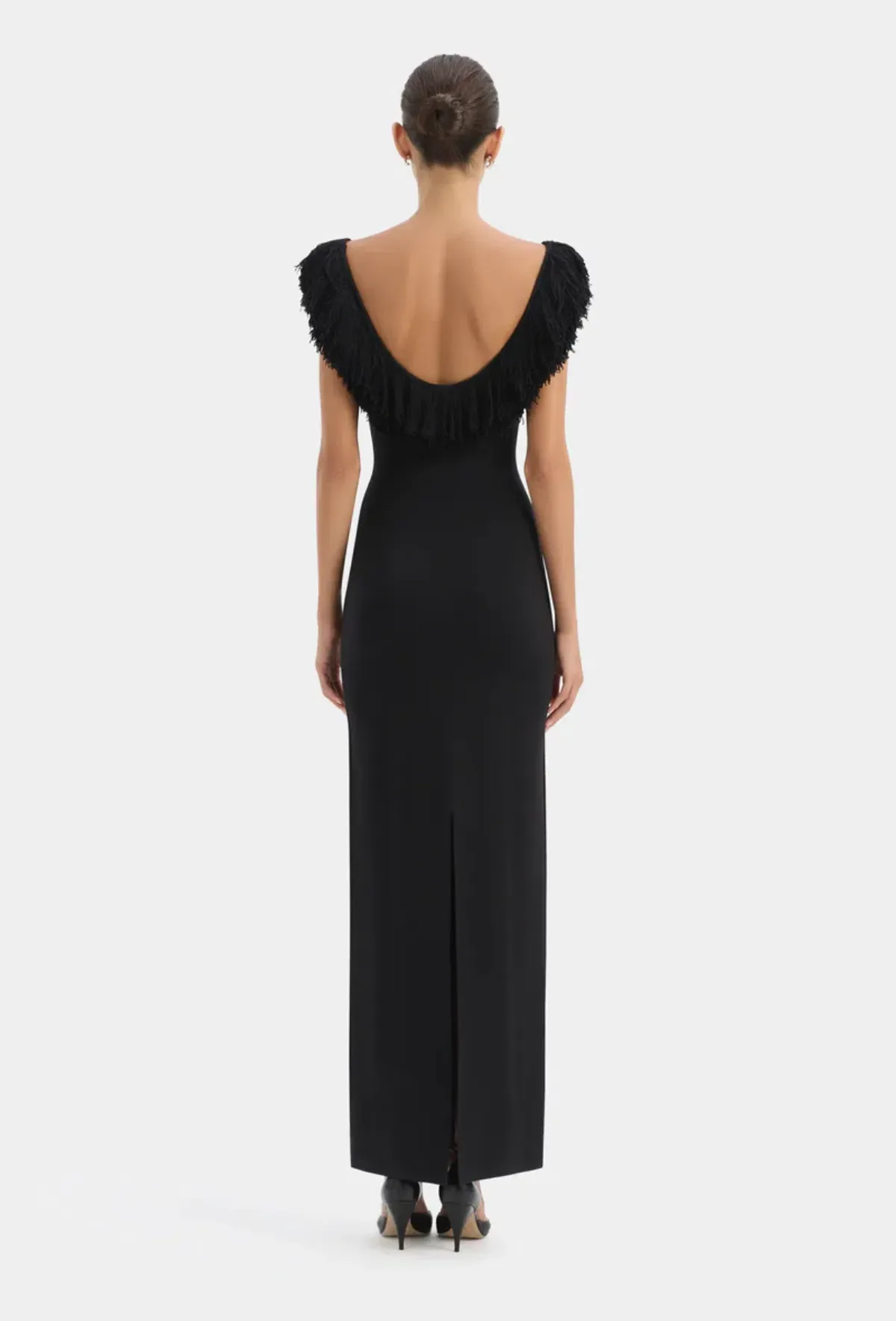 Sir the Label Marcelline Fringe Scoop Back Gown - Image 2