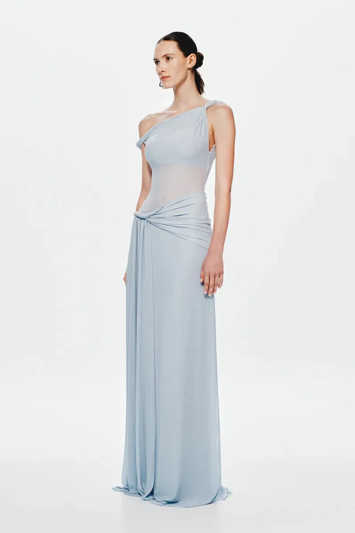 🩵 MISHA Sisal Mesh Maxi Dress – Dove Blue – Size AU 8 (S) - Mesh Maxi Dress 🩵 - Image 5