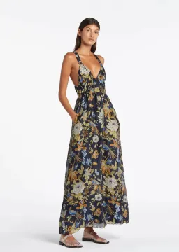 SIR THE LABEL - Lilian V-Neck Gown Floral Print: Size 0 / Au 6 for rent on The Volte - image 1