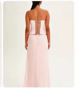 Dear Frankie the label Charlotte corset and maxi skirt set colour ballerina  for rent on The Volte - image 2