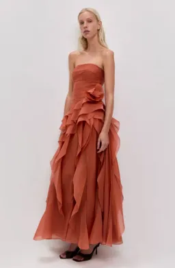CANYON GOWN | CORAL CLAY - SIZE 6 for rent on The Volte - image 2