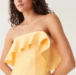 AJE shallows gown marigold yellow for rent on The Volte - image 2