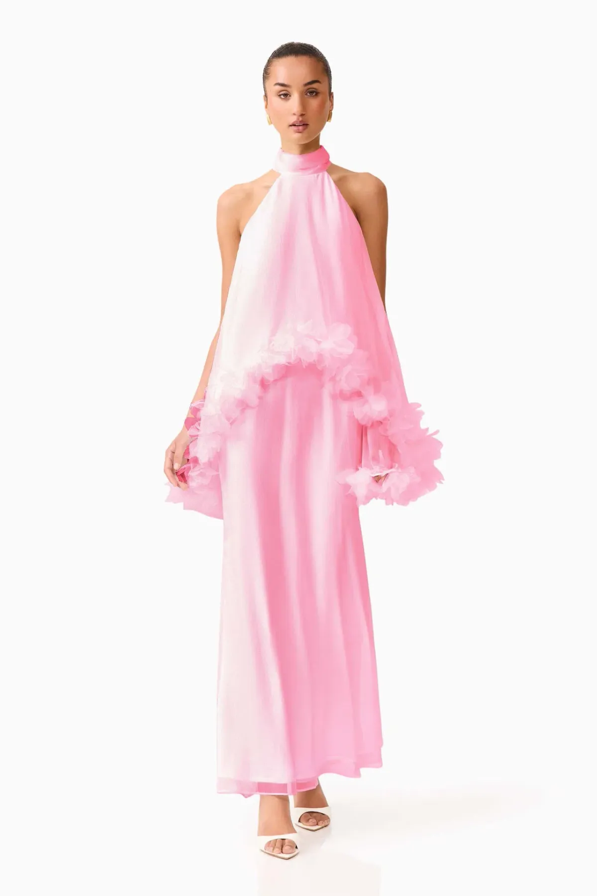 Elliatt Poppy Cape Maxi Gown in Pink Size M / AU 10 - Image 2
