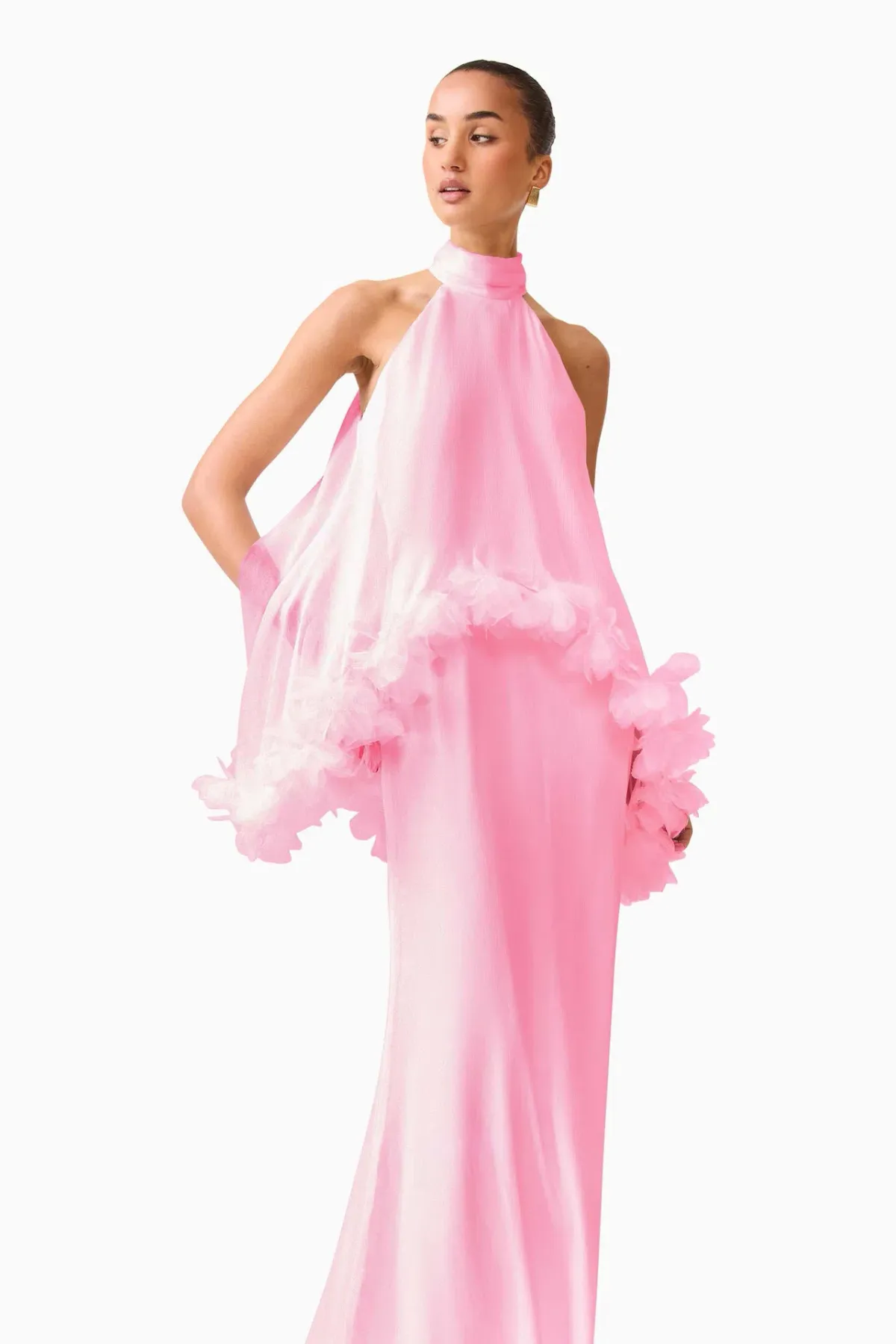 Elliatt Poppy Cape Maxi Gown in Pink Size S / AU 8 - Image 2