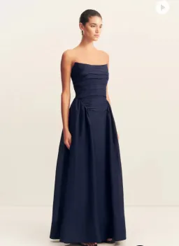 Shona Joy Navy Strapless Gown Size 14 for rent on The Volte - image 1