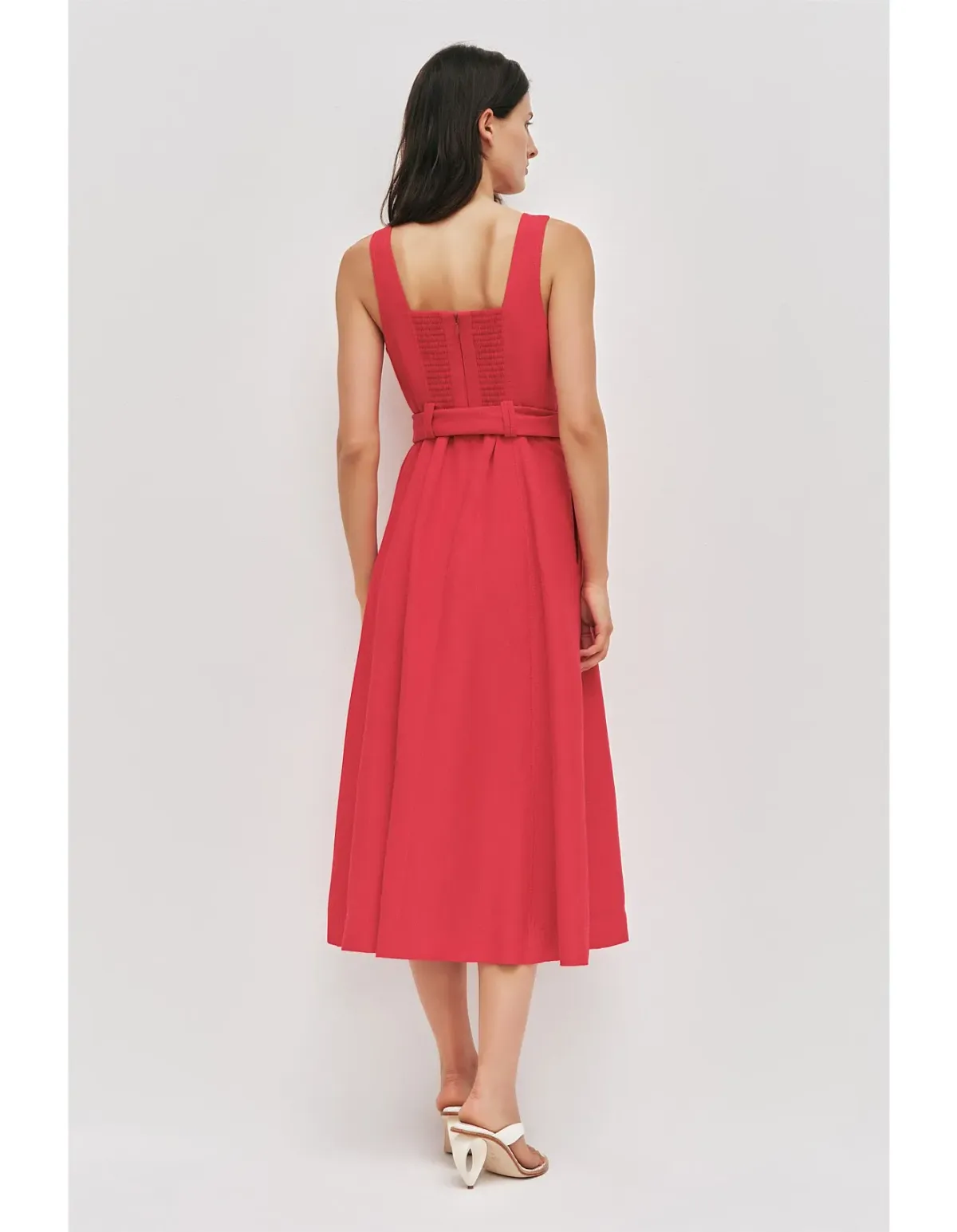 Aje Leonie Midi Dress Red Size 8 - Image 5