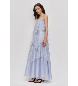 Aje Ophelia Lace Gown in French Blue Size AU10 for rent on The Volte - image 2