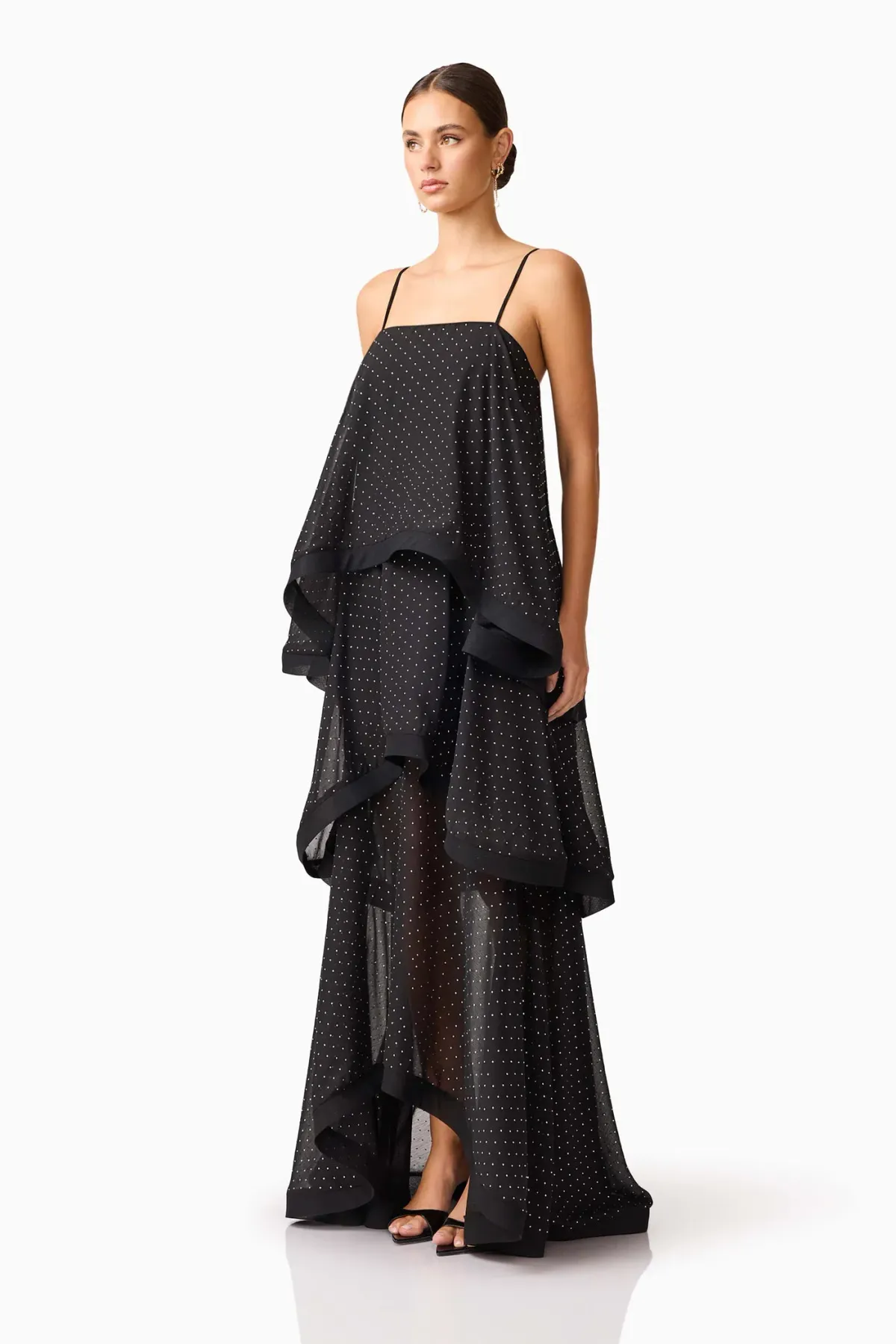 Elliatt Moss Tiered Embellished Gown Size XS - Image 1