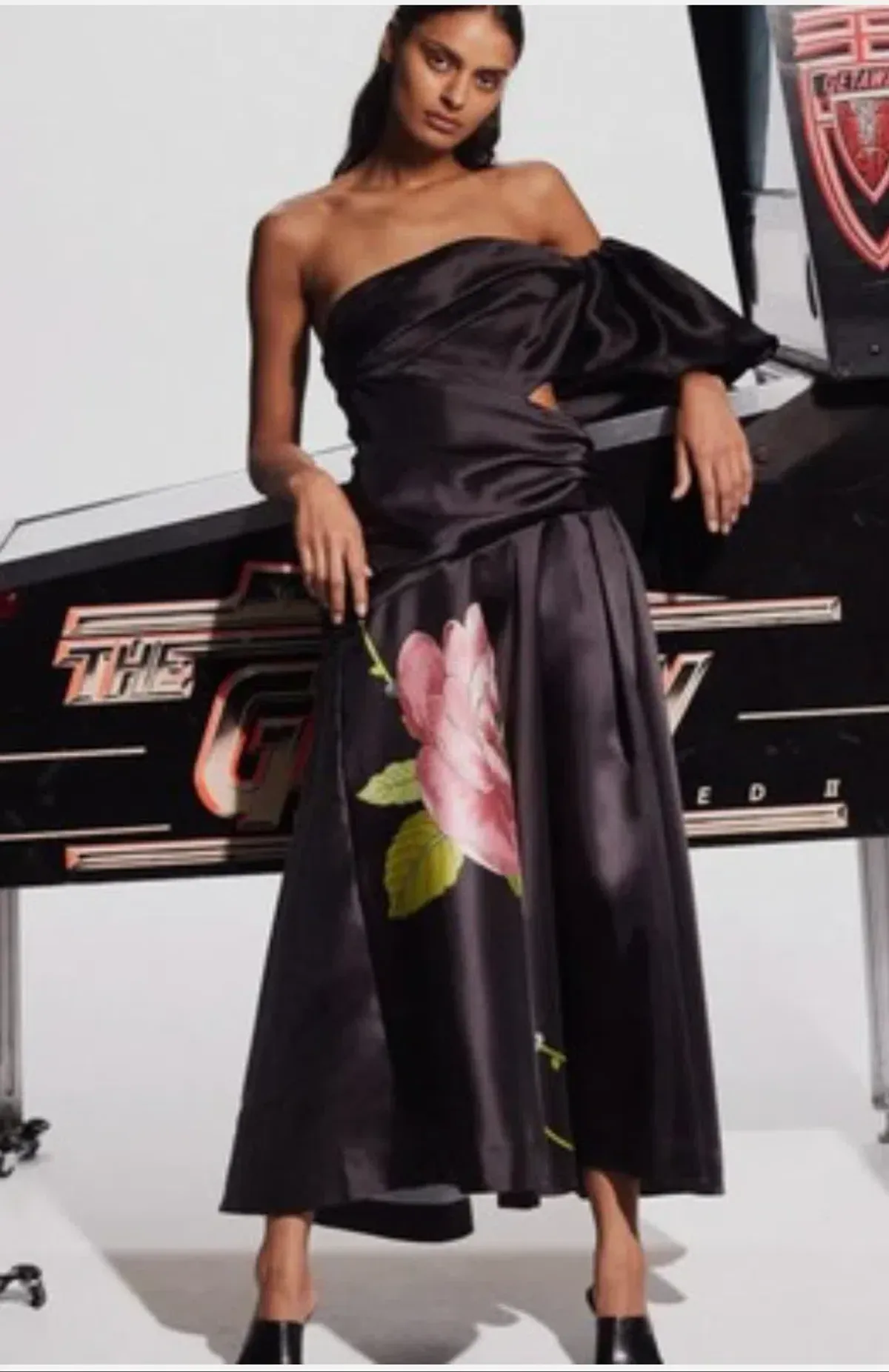 Alemais Regent Noir Gown Black / Multi Size 12 - Image 1