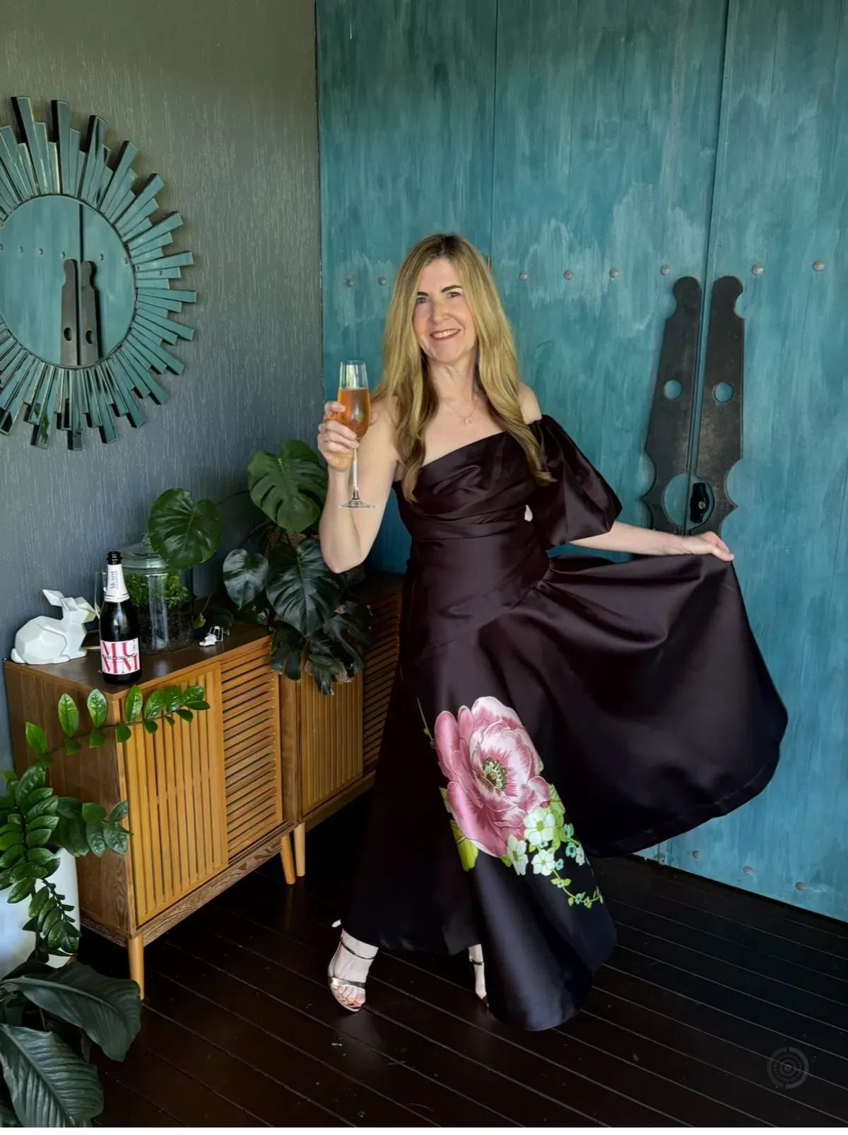 Alemais Regent Noir Gown Black / Multi Size 12 - Image 4