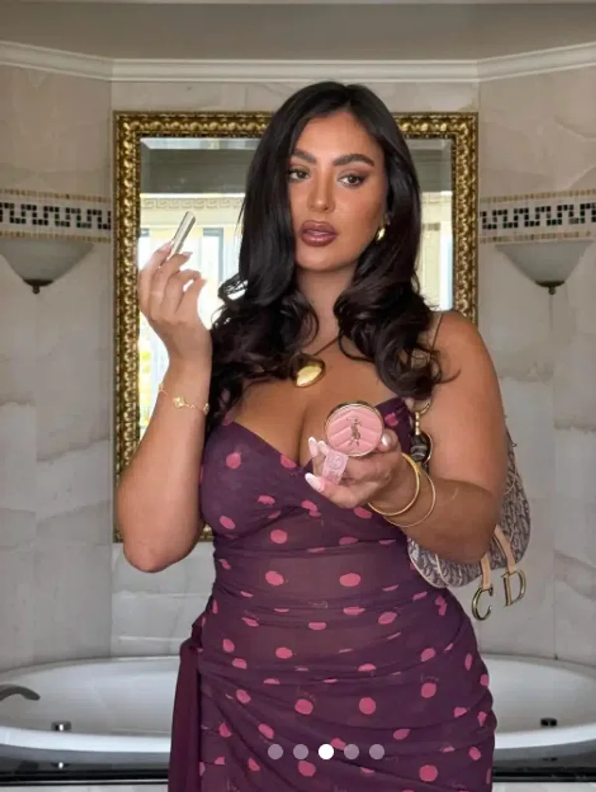 Benni piper twist mini dress polka dot  - Image 3