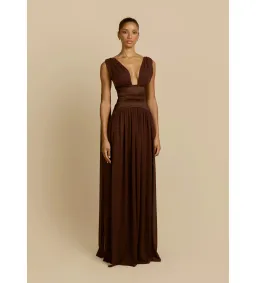Arcina Ori Ramona Dress in Cacoa Size AU6 for rent on The Volte - image 1