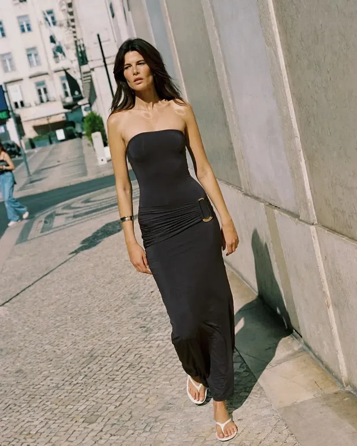 Kookai Torin Trim Maxi Dress in Black Size 8 - Image 2