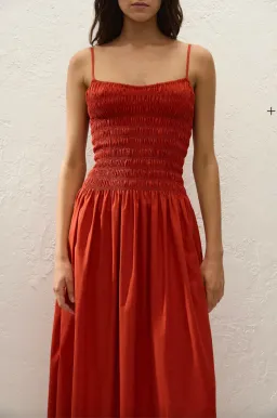 Faithfull - Araceli Maxi Dress - Dusty Red Sz 8 for rent on The Volte - image 1