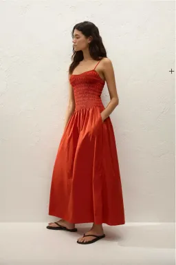 Faithfull - Araceli Maxi Dress - Dusty Red Sz 8 for rent on The Volte - image 2