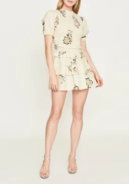 Sir The Label Aster Tee Mini Dress Bone Size 2 | AU 10 for rent on The Volte - image 1