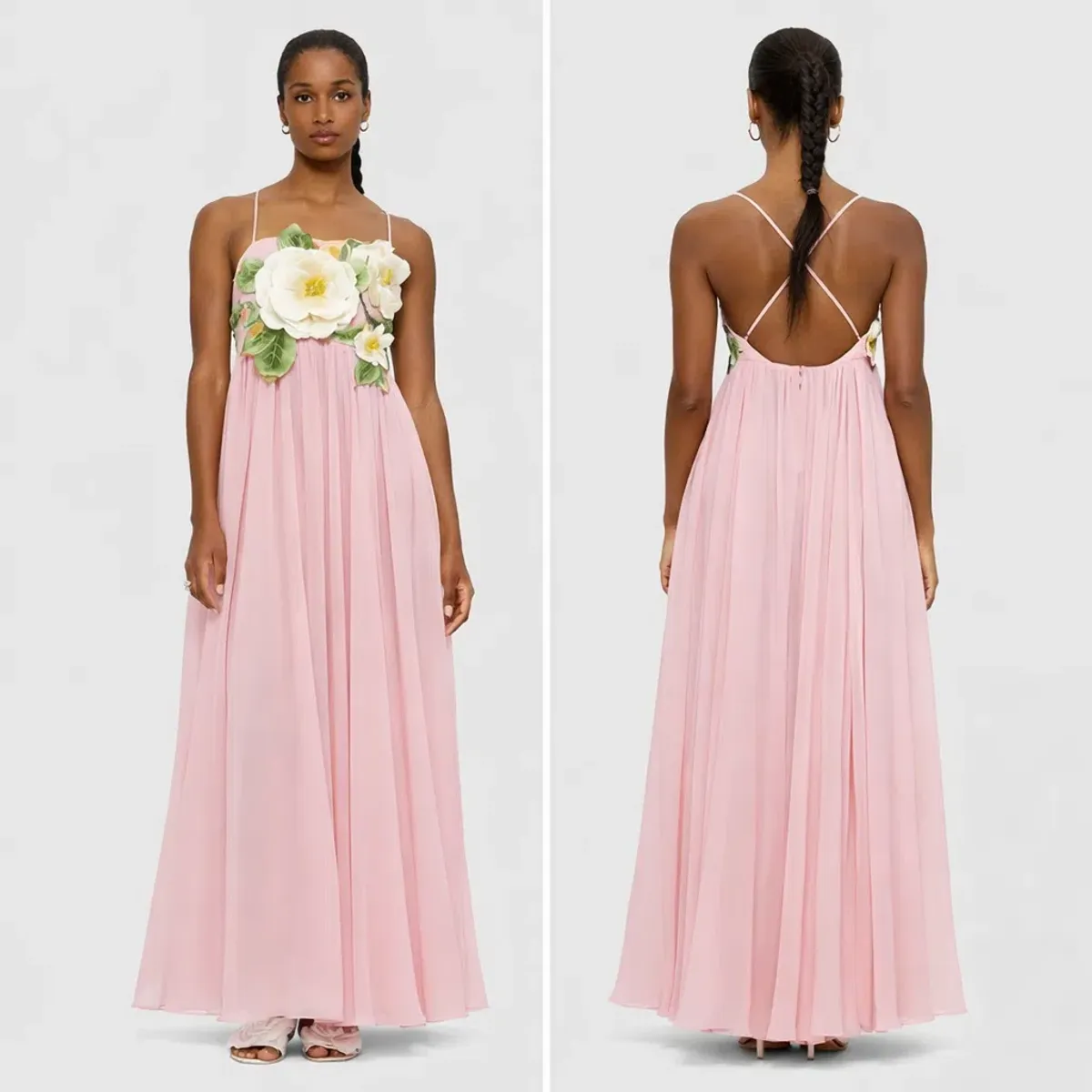 LEO LIN Agnes Appliqué Floral Maxi Dress Size AU12  - Image 1