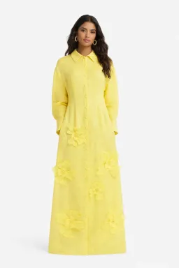 LEO LIN Jeanette  Silk Floral Appliqué Maxi Dress Size AU8 for rent on The Volte - image 1