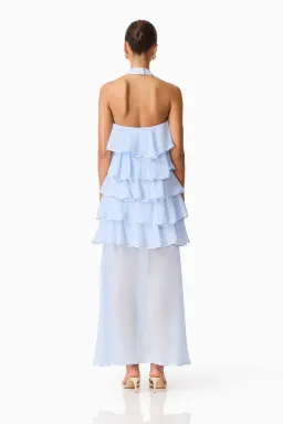 Elliatt Eliane Halter Maxi Dress size L / 12 Blue for rent on The Volte - image 4