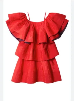 Roksanda X & Other Stories Ruffle Jacquard Midi Dress - size 10 for rent on The Volte - image 2