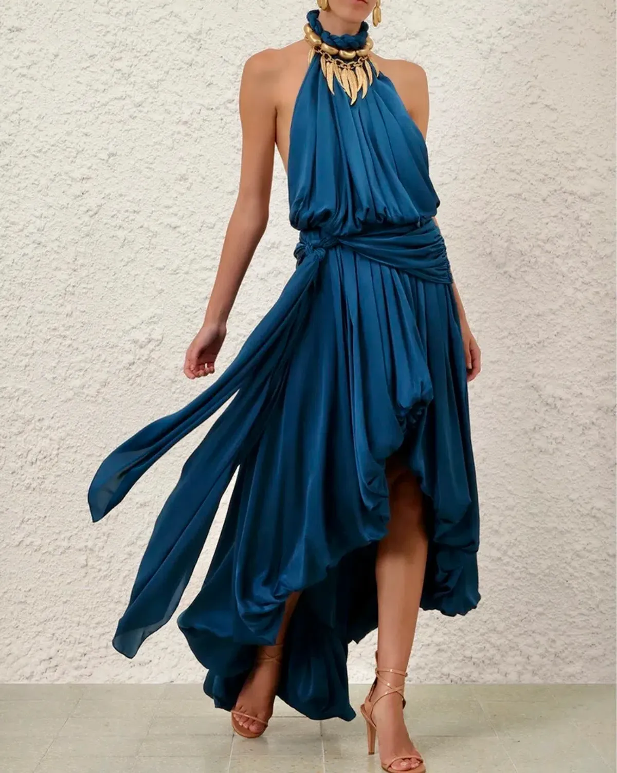 Zimmermann Alchemy Halter Dress Sailor Blue s0 - Image 3